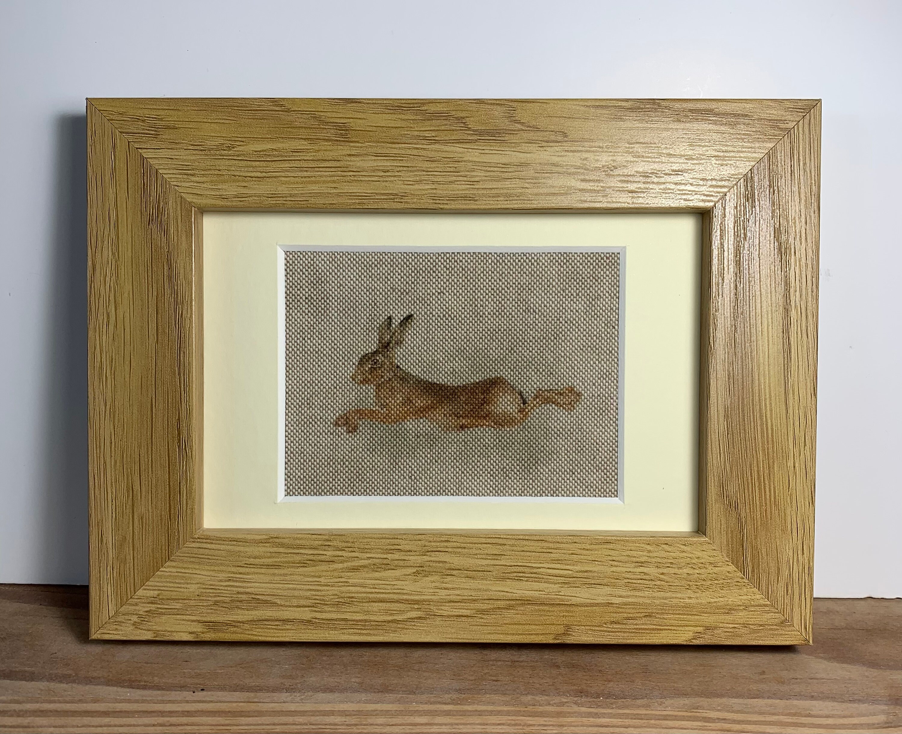 Hare Framed Picture With Mount - Etsy UK