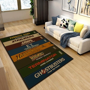 Retro Horror Film Teppich: Nostalgische VHS Style Kino Dekor