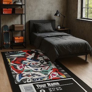 Alfombra personalizada, alfombra para zapatillas, alfombra para zapatero, alfombra colorida, alfombra moderna, alfombra popular, alfombra decorativa para el hogar, regalo de inauguración de la casa, alfombra urbana moderna.