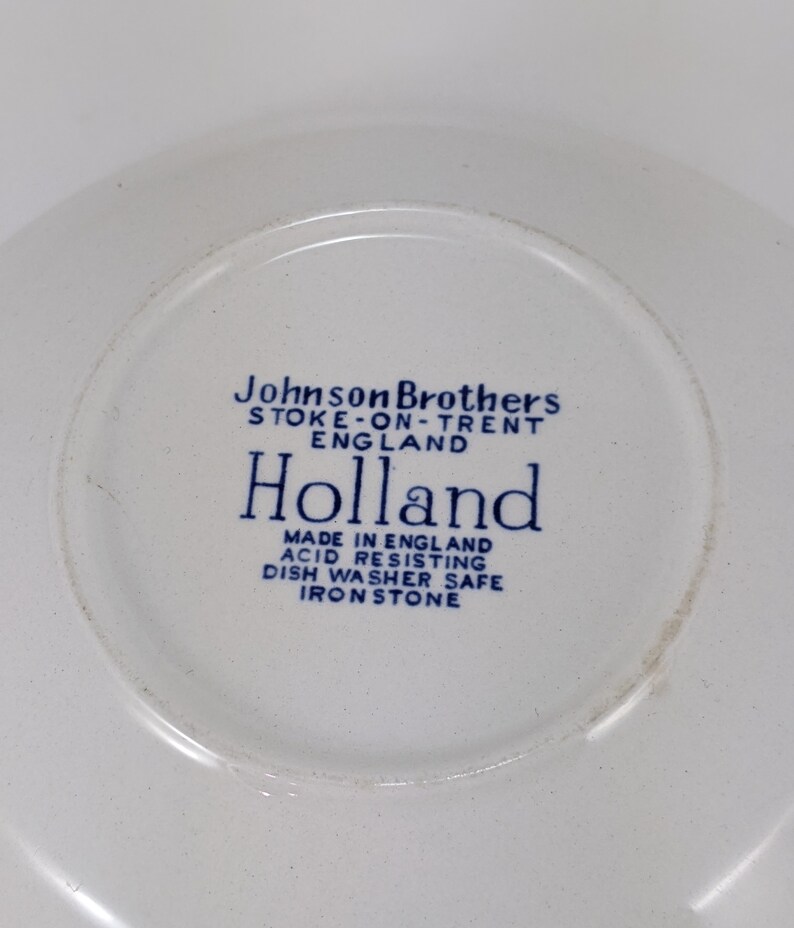Vintage White and Blue Johnson Brothers holland Stokeontrent Small