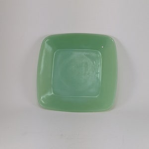 Vintage Fire King Jadeite Green Charm Square Plate 8 1/4"