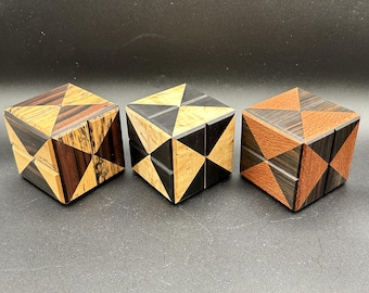 Diagonal Cube Stewart Coffin #58 wood puzzle