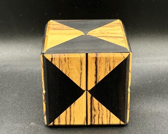 Diagonal Cube Stewart Coffin #58 wood puzzle