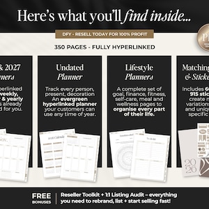 2026 planner, 2027 planner and undated planner print at home