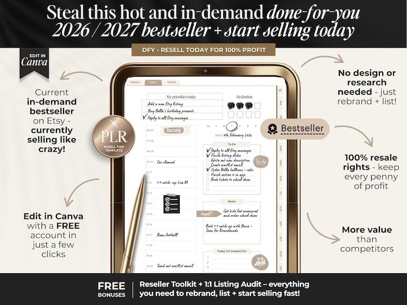 Bestselling 2026/2027 digital planner