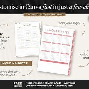 customizable digital planner with Canva