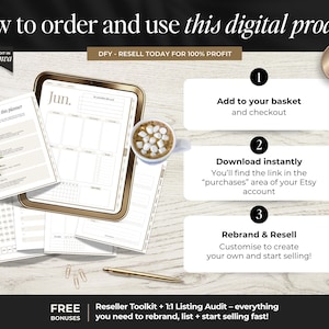How to order and use these hyperlinked digital planners