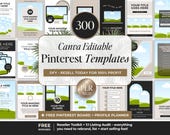 Pinterest Templates With PLR Editable in Canva, DFY Pinterest Pin Template Bundle with Resell Rights, PLR Digital Product To Sell On Etsy