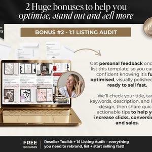 free bonus 1:1 Etsy listing audit when you purchase this 2027 digital planner