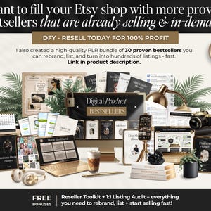 plr digital product bestsellers bundle to sell on Etsy for 100% profit