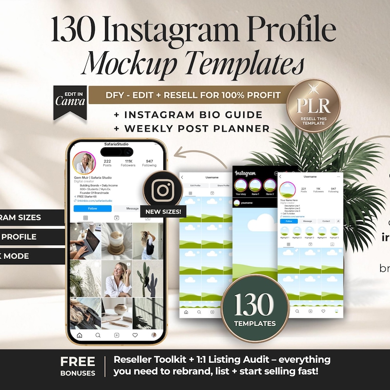 Instagram Layout Template - Etsy UK
