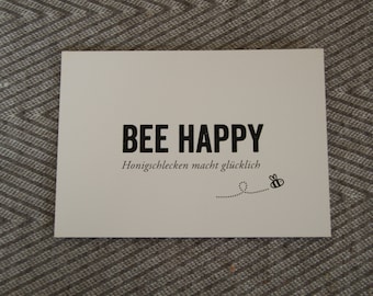 Postkarte BEE HAPPY