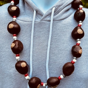 THE Ultimate Ohio State Buckeye Necklace! 16 to 18 High Quality Ohio Buckeyes Included!
