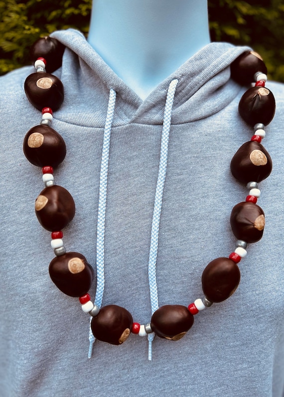 THE Ultimate Ohio State Buckeye Necklace! 16 to 18 High Quality Ohio Buckeyes Included!