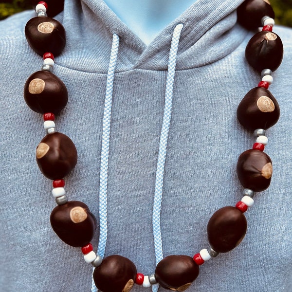 THE Ultimate Ohio State Buckeye Necklace! 16 to 18 High Quality Ohio Buckeyes Included!