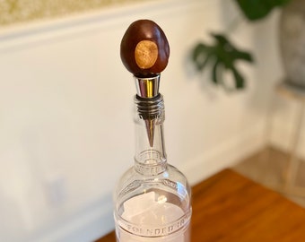 Buckeye Wine or Bottle Stopper, made with XXL Columbus Ohio Buckeye **Limited Edition**