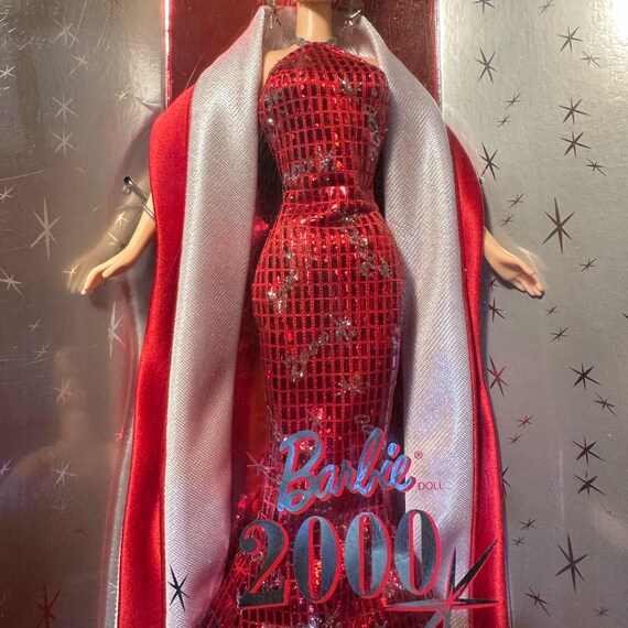 barbie 2000 red dress Barbie | Toys | 200 Barbie Doll Collector Edition Red Gown Sparkly Dress In  Box