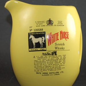 Vintage White Horse Scotch Whisky Pitcher