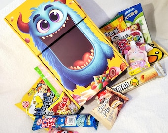 Asian Mystery Snack Box - Full & Mini Size Products Japanese/China/Korean Snacks! Cute and Fun! Thank You Care Box Mystery Gift