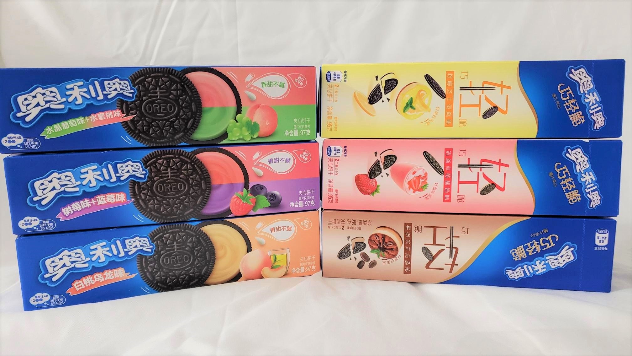 NEW Limited Asian Oreo's Cookies or Oreo's + KitKat Combo Pack - Strawberry, Peach, Grape/Peach, Raspberry/Blueberry, Lemon Cheese, Tiramisu