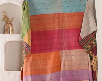 Vintage Kantha Quilt Reversible Kantha Throw Cotton Quilt Handmade Kantha Bedspread Kantha Bed cover Hand stitched Quilt