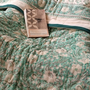 Shopgulaal gulaal Indian Jaipuri Block Print Quilt Printed Reversible Razai Cotton Handmade Floral Quilt, Jaipuri razai, Bedspread Comforter