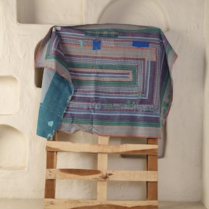 P1 Handwoven Pastel Indian Antique Throws Rugs top notch anokhi rugs comforters tapestry wall hangings throw Pastels