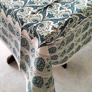Set of 3 Table Covers from Gulaal Table Cover 6 Seater Indian Block Print Floral Cotton Table Cover Table Cloth Runner Mats Napkins Set