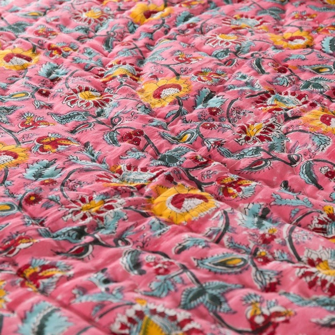 Shopgulaal Gulaal Indian Jaipuri Block Print Quilt Printed Etsy