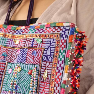 Bolsos boho, bolsos banjara, bolso de algodón bordado, bolso de hombro, bolso de mano indio, bolso gitano, bolso étnico, bolso con espejo, bolsos bordados a mano