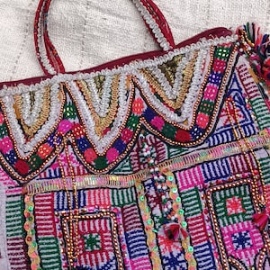 Bolsos Boho, Bolsos Banjara, Bolso de algodón bordado, , bolso de hombro, bolso de mano indio, bolso gitano, bolso étnico, bolso espejo, bolsos bordados a mano
