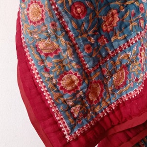 Acquista Gulaal Indian Jaipuri Block Print Trapunta Stampata Reversibile Razai Cotone Trapunta floreale fatta a mano, Jaipuri razai, Copriletto Comforter immagine 2