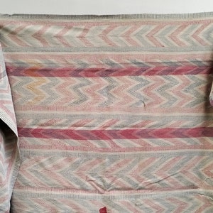 Vintage Kantha Quilt Reversible Kantha Throw Cotton Quilt Handmade Kantha Bedspread Kantha Bed cover Hand stitched Quilt September 0809