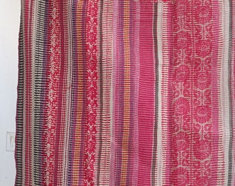 Vintage Kantha Quilt Reversible Kantha Throw Cotton Quilt Handmade Kantha Bedspread Kantha Bed cover Hand stitched Quilt September 0809