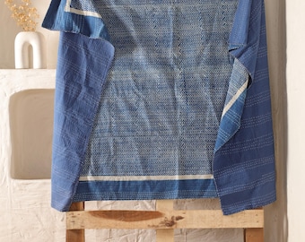 Queen Size Block print Kantha Block Print Quilt Kantha Throw Cotton Quilt Handmade Kantha Bedspread Kantha Bed cover Hand stitched Quilt
