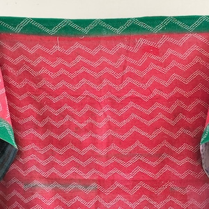 Vintage Kantha Quilt Reversible Kantha Throw Cotton Quilt Handmade Kantha Bedspread Kantha Bed cover Hand stitched Quilt JAN 250109