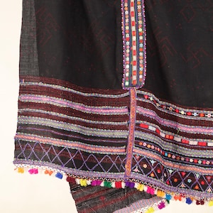 Exquisite Antique Rabari Shawl | Handwoven Vintage Textile | Traditional Indian Embroidery | Unique Home Decor or Gift Antique Shawl, Rabari