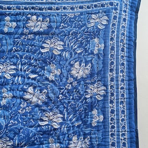 GULAAL Indian Jaipuri Block Print Quilt Printed Reversible Razai Cotton Handmade Floral Quilt, Jaipuri razai, Bedspread Comforter