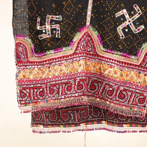 Exquisite Antique Rabari Shawl | Handwoven Vintage Textile | Traditional Indian Embroidery | Unique Home Decor or Gift Antique Shawl, Rabari