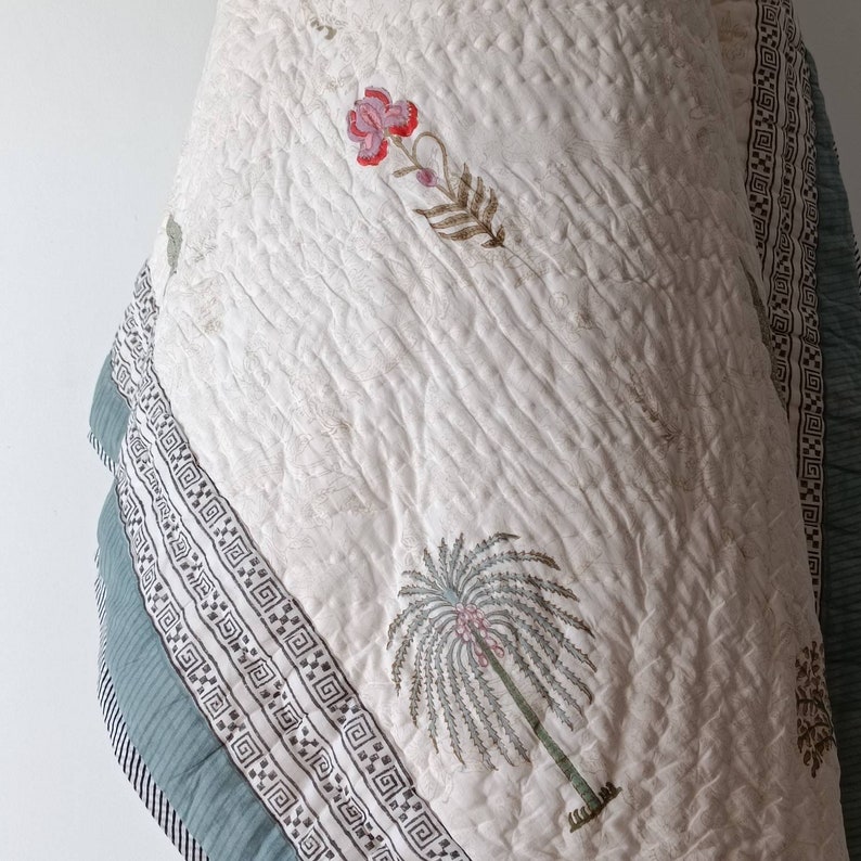 Gulaal Indian Jaipuri Block Print Quilt Printed Reversible Etsy