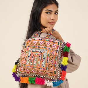 Bolsos Boho, Bolsos Banjara, Bolso de algodón bordado, , bolso de hombro, bolso de mano indio, bolso gitano, bolso étnico, bolso espejo, bolsos bordados a mano