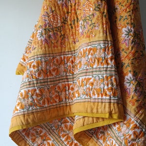 Shopgulaal Indian Jaipuri Block Print Quilt Printed Reversible Razai Cotton Handmade Floral Quilt, Jaipuri razai