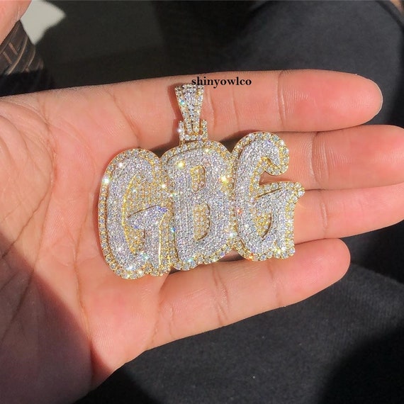 Iced out name pendant deals