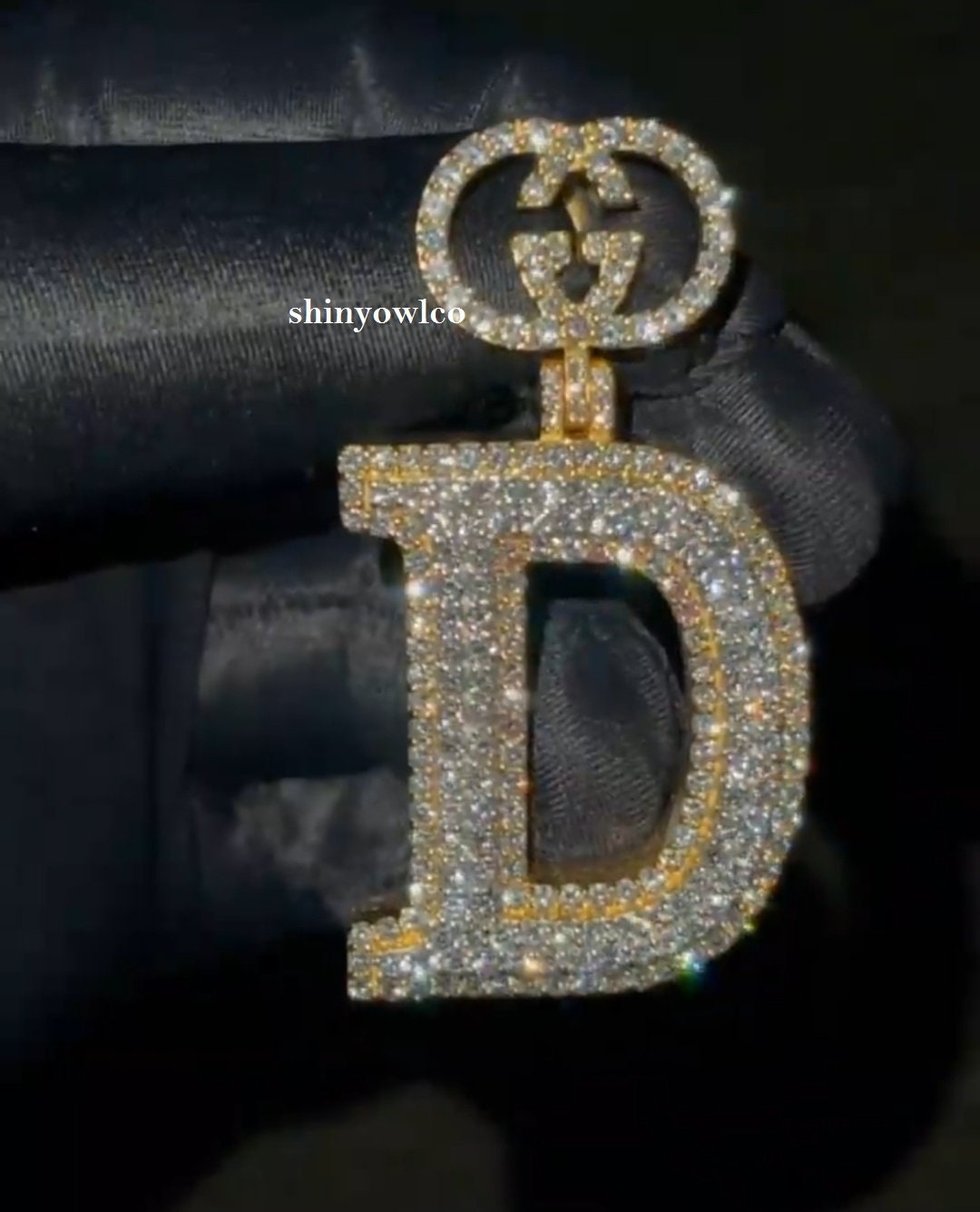 Iced out d pendant deals