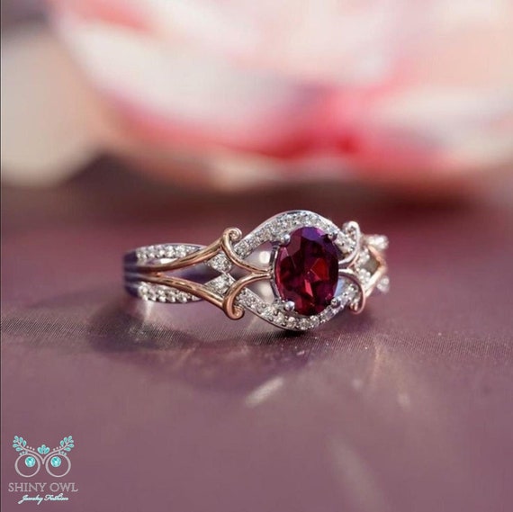 Sterling Silver Enchanted Disney Mulan Red Ruby and 1.05 Ct CZ