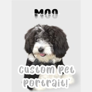 Retratos de mascotas personalizados, lienzo de mascotas personalizado, regalos para dueños de animales, retrato de gato personalizado, retratos de perros personalizados, foto digital