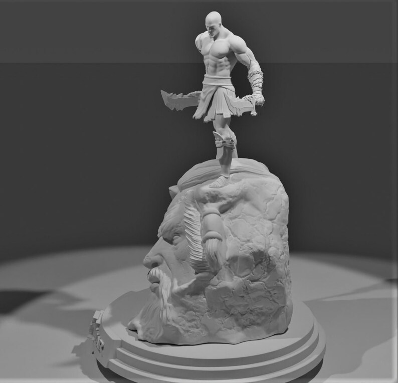 God of War 3 Kratos Stl File 3d Design Print Etsy Ireland