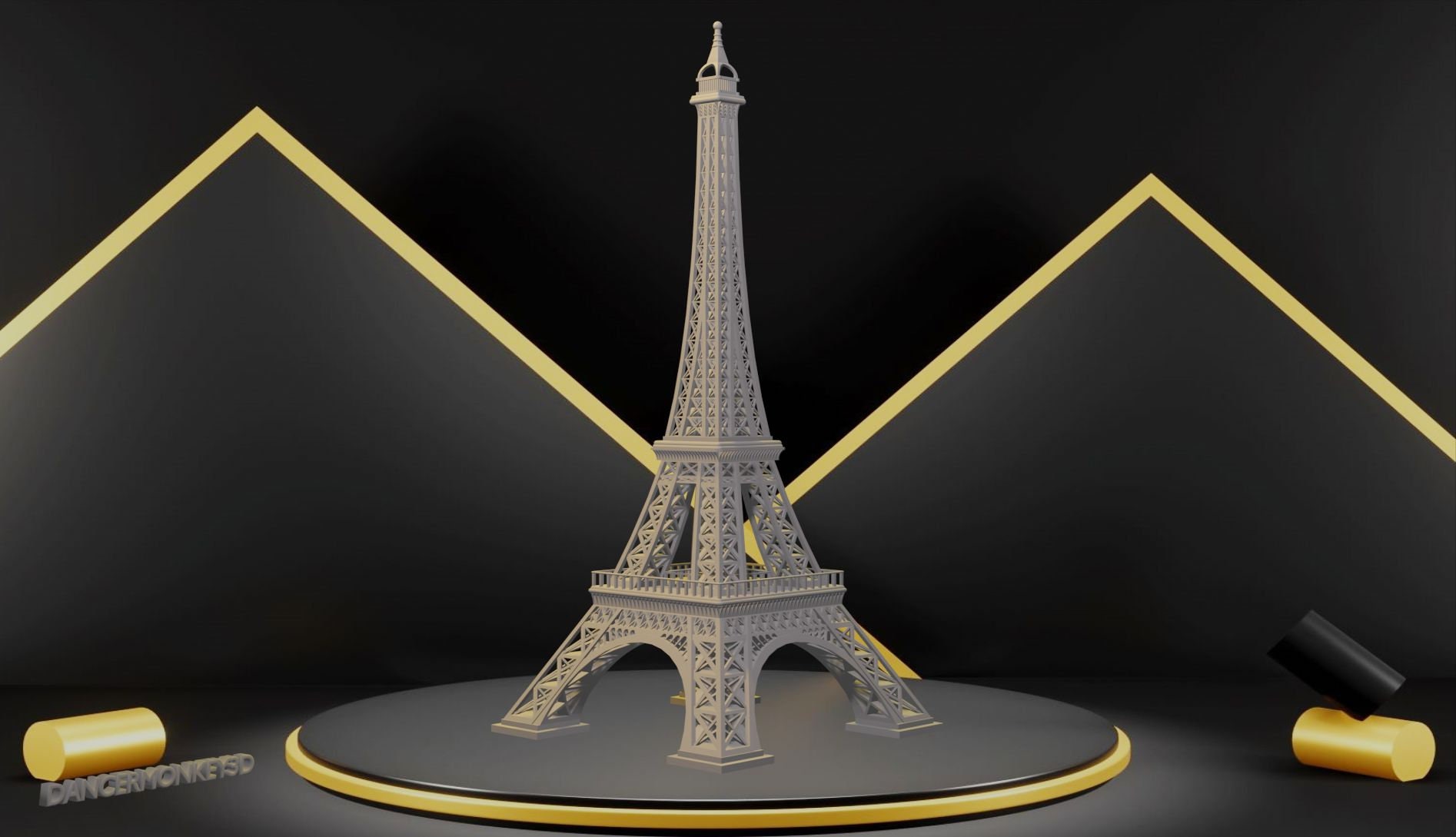 Arquivo de Corte Torre Eiffel 3D Paris 1813