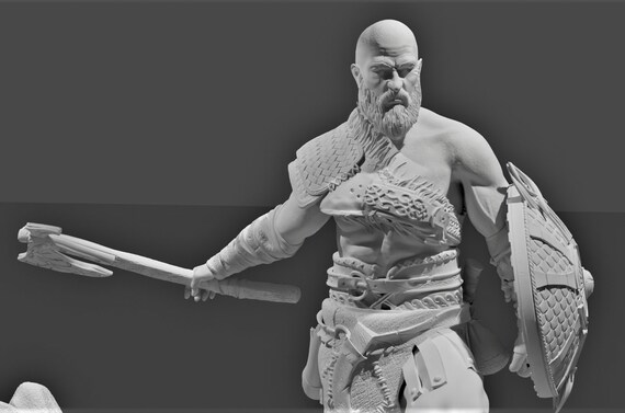 Kratos Standing V4 3D Printing Figurine God of War STL Files