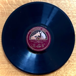 Vintage Record 78 RPM, Shellac Pressing, Ben Bu Aska Duseli – Bagcesi Cok Sarmasik, Classical Turkish Music, Used and as is, From 1930 &#39;s